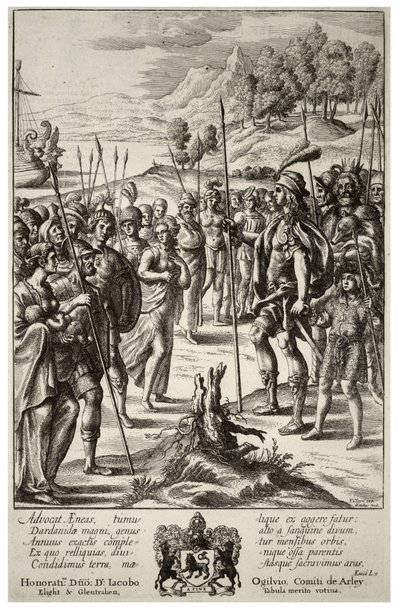 Aeneas and Acestes (State 2) by Wenceslaus Hollar